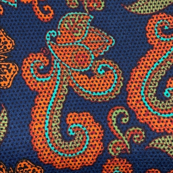 LULAROE Irma Top M, NWT, Navy with orange floral - Picture 5 of 7